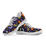 Cute Dino Halloween Pattern Print White Sneakers