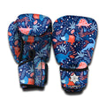 Cute Dino Leaves And Flowers Print Boxing Gloves