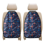 Cute Dino Leaves And Flowers Print Car Seat Organizers