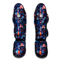 Cute Dino Leaves And Flowers Print Muay Thai Shin Guards