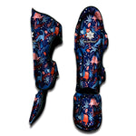 Cute Dino Leaves And Flowers Print Muay Thai Shin Guard
