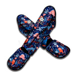 Cute Dino Leaves And Flowers Print Muay Thai Shin Guard