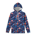 Cute Dino Leaves And Flowers Print Pullover Hoodie
