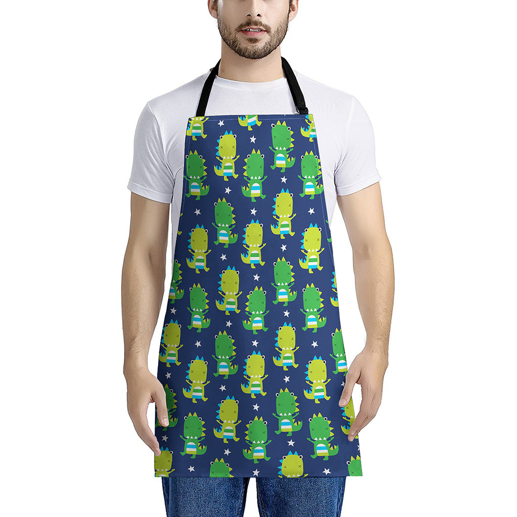 Cute Dino T-Rex Pattern Print Apron