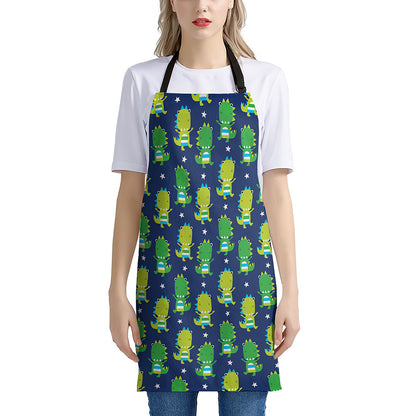 Cute Dino T-Rex Pattern Print Apron