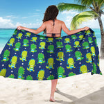 Cute Dino T-Rex Pattern Print Beach Sarong Wrap