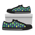 Cute Dino T-Rex Pattern Print Black Low Top Sneakers