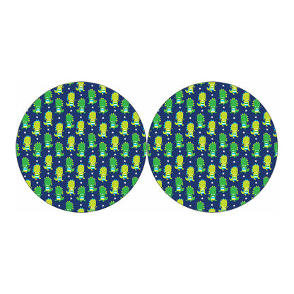 Cute Dino T-Rex Pattern Print Car Coasters