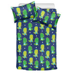 Cute Dino T-Rex Pattern Print Duvet Cover Bedding Set