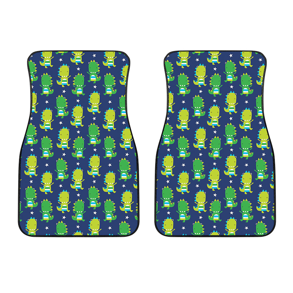 Cute Dino T-Rex Pattern Print Front Car Floor Mats