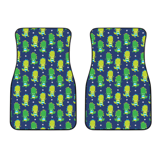 Cute Dino T-Rex Pattern Print Front Car Floor Mats