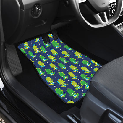 Cute Dino T-Rex Pattern Print Front Car Floor Mats
