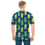 Cute Dino T-Rex Pattern Print Men's T-Shirt