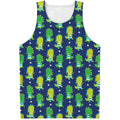 Cute Dino T-Rex Pattern Print Men's Tank Top