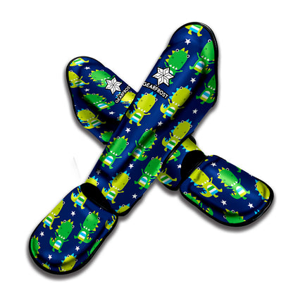 Cute Dino T-Rex Pattern Print Muay Thai Shin Guard