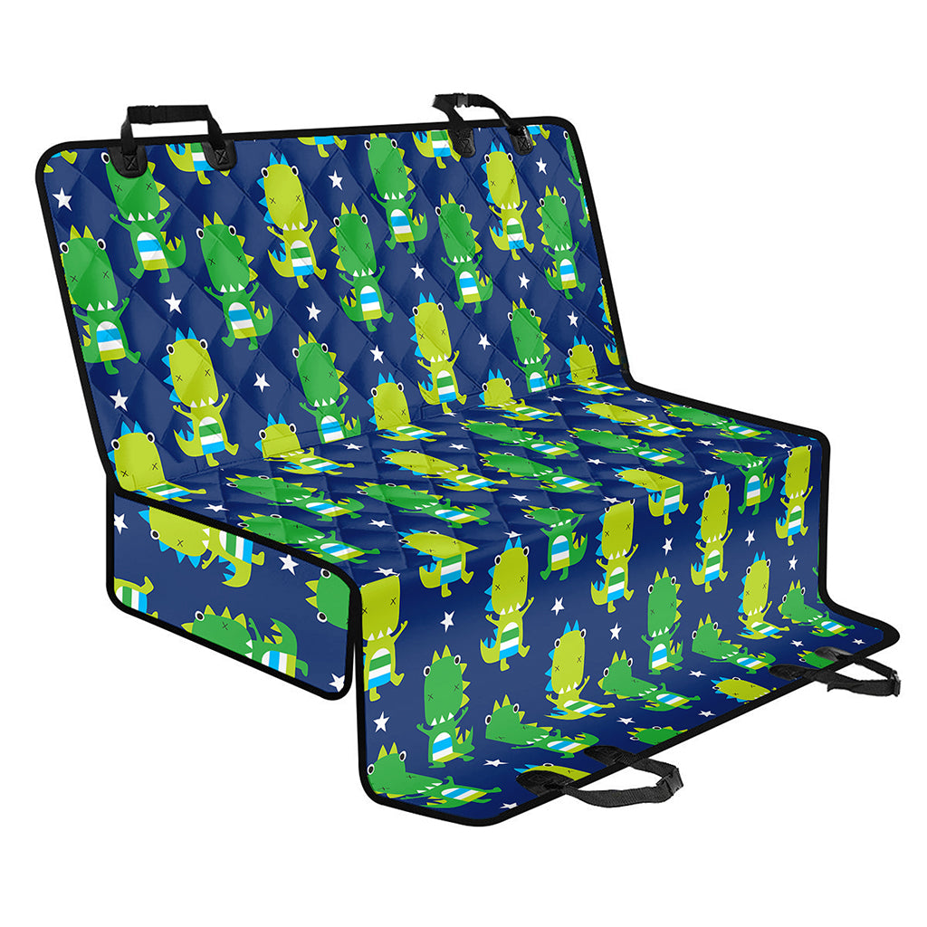 Cute Dino T-Rex Pattern Print Pet Car Back Seat Cover