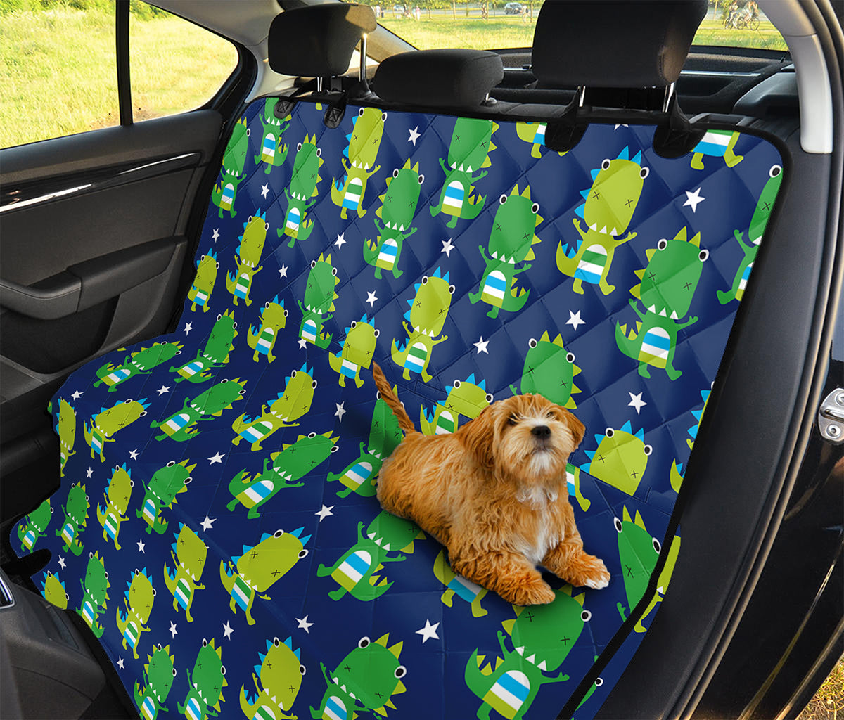 Cute Dino T-Rex Pattern Print Pet Car Back Seat Cover