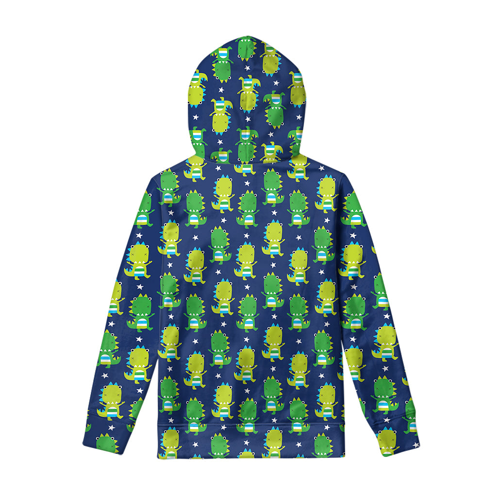 Cute Dino T-Rex Pattern Print Pullover Hoodie