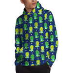 Cute Dino T-Rex Pattern Print Pullover Hoodie