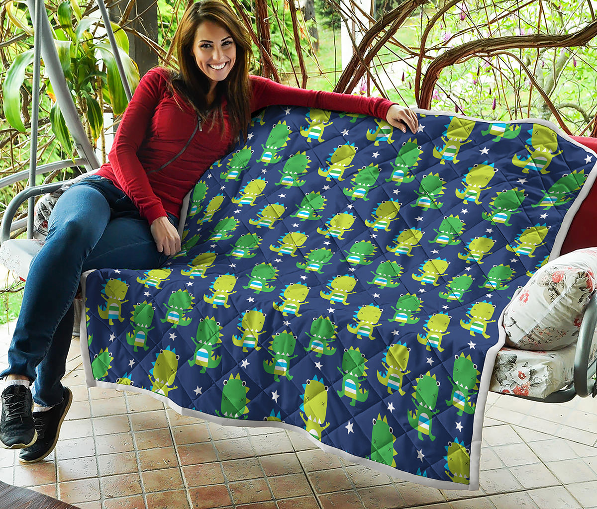 Cute Dino T-Rex Pattern Print Quilt