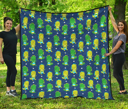 Cute Dino T-Rex Pattern Print Quilt