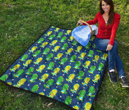 Cute Dino T-Rex Pattern Print Quilt