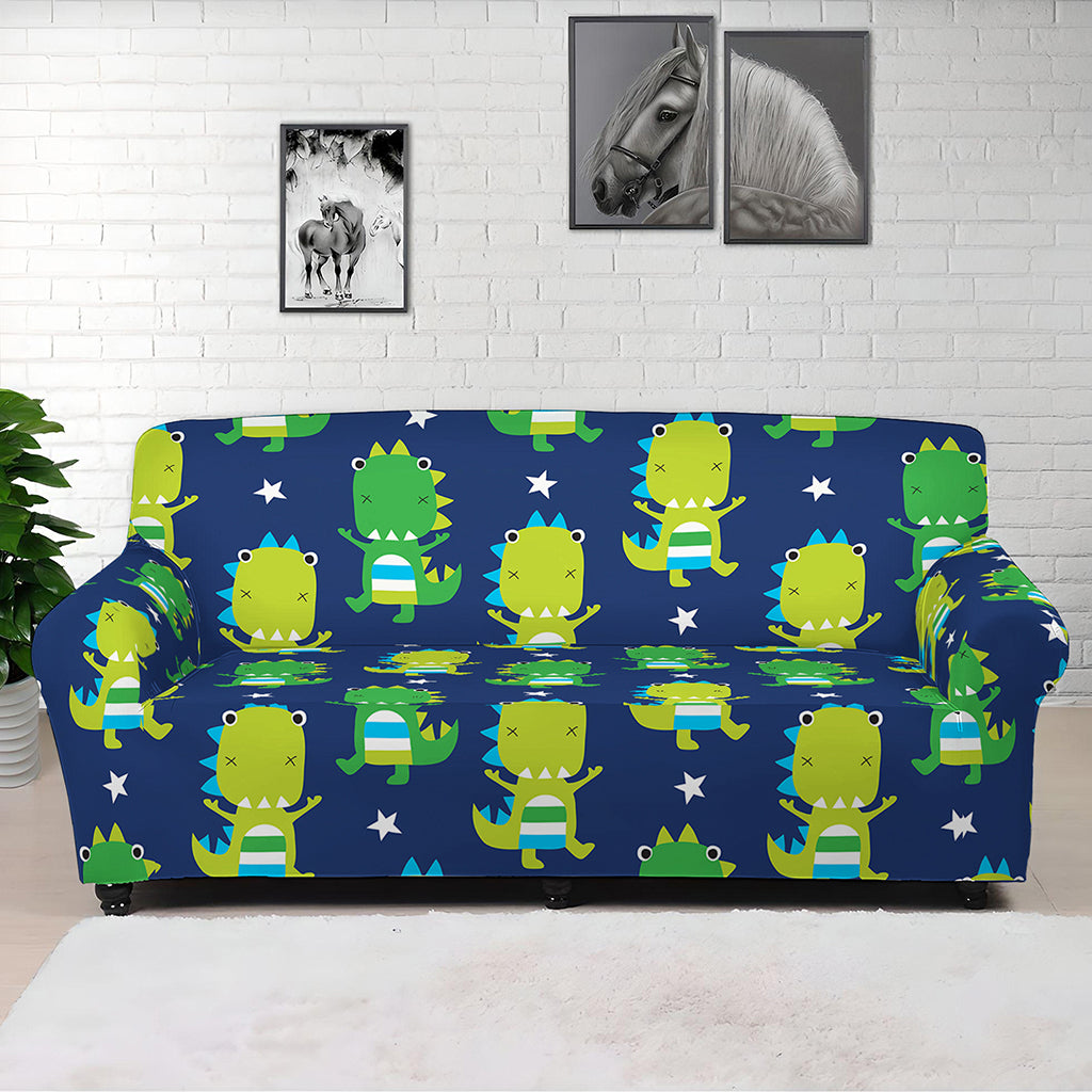 Cute Dino T-Rex Pattern Print Sofa Cover