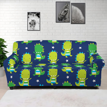 Cute Dino T-Rex Pattern Print Sofa Cover