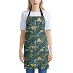 Cute Dino Tropical Leaves Pattern Print Apron