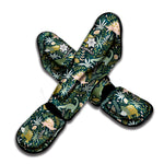 Cute Dino Tropical Leaves Pattern Print Muay Thai Shin Guard