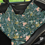 Cute Dino Tropical Leaves Pattern Print Pet Car Back Seat Cover