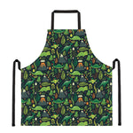 Cute Dinosaur And Floral Pattern Print Apron
