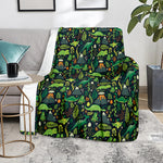 Cute Dinosaur And Floral Pattern Print Blanket