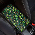 Cute Dinosaur And Floral Pattern Print Car Center Console Cover