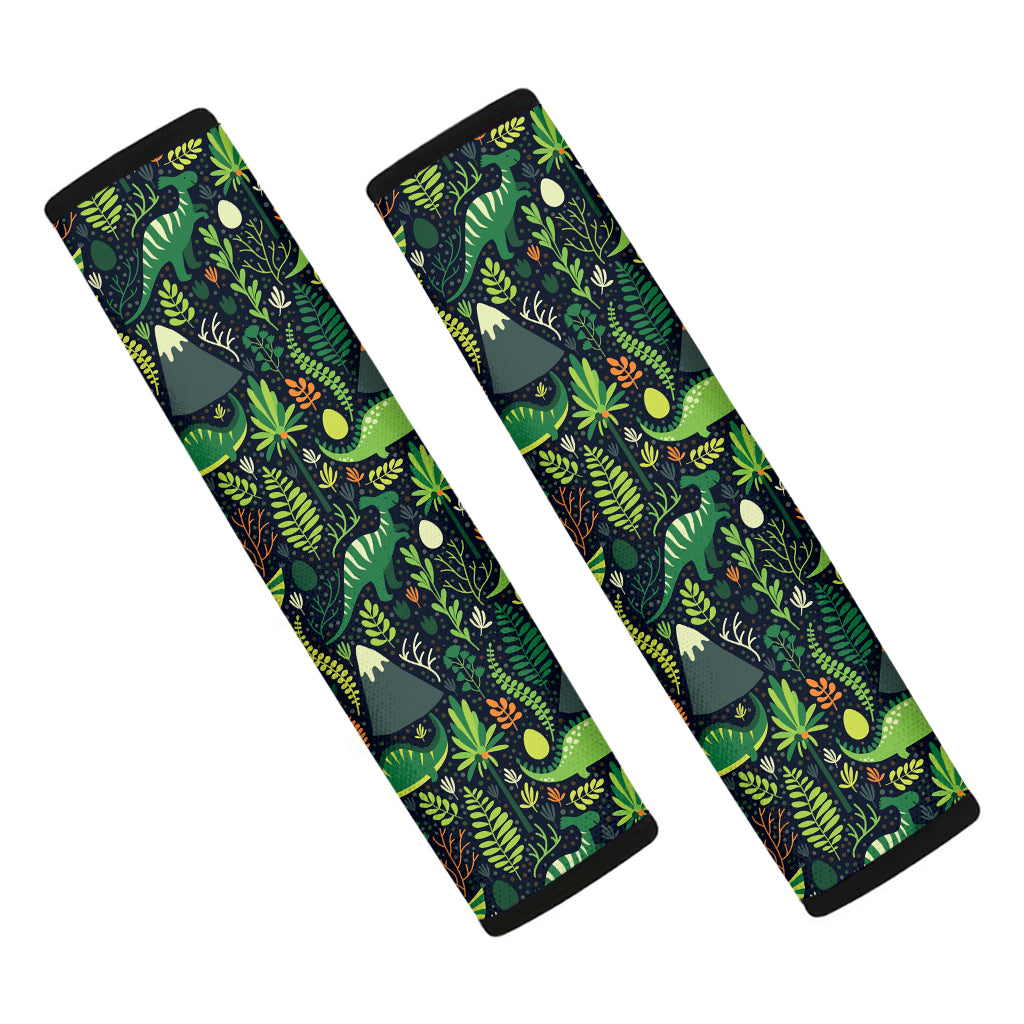 Cute Dinosaur And Floral Pattern Print Car Seat Belt Covers