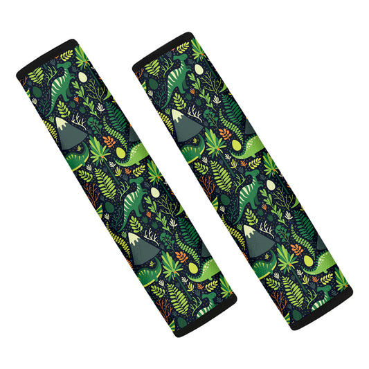 Cute Dinosaur And Floral Pattern Print Car Seat Belt Covers