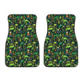 Cute Dinosaur And Floral Pattern Print Front Car Floor Mats