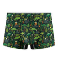 Cute Dinosaur And Floral Pattern Print Men's Boxer Briefs