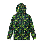 Cute Dinosaur And Floral Pattern Print Pullover Hoodie