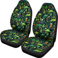 Cute Dinosaur And Floral Pattern Print Universal Fit Car Seat Covers