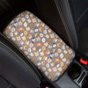 Cute Dog Emoji Pattern Print Car Center Console Cover