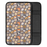 Cute Dog Emoji Pattern Print Car Center Console Cover