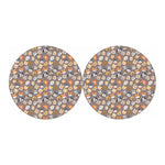 Cute Dog Emoji Pattern Print Car Coasters