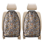 Cute Dog Emoji Pattern Print Car Seat Organizers