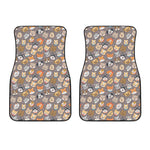 Cute Dog Emoji Pattern Print Front Car Floor Mats