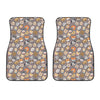 Cute Dog Emoji Pattern Print Front Car Floor Mats