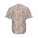 Cute Dog Emoji Pattern Print Men's Baseball Jersey