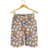 Cute Dog Emoji Pattern Print Men's Shorts