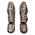 Cute Dog Emoji Pattern Print Muay Thai Shin Guards