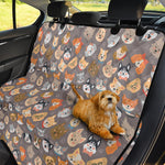 Cute Dog Emoji Pattern Print Pet Car Back Seat Cover